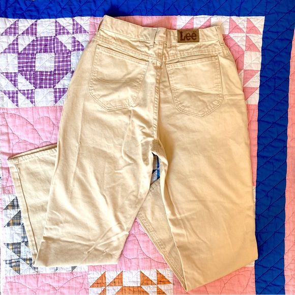 🇺🇸Vtg Yellow Lee Jeans - Picture 2 of 3